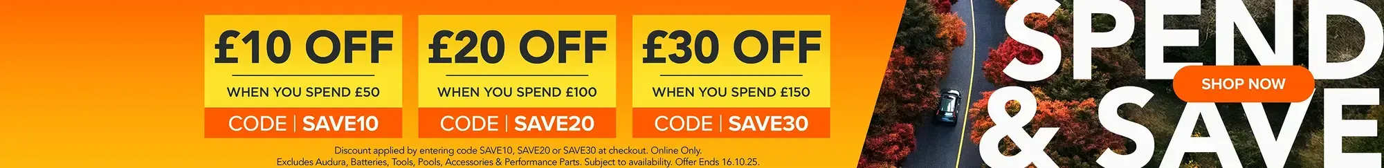 Spend & Save 6th October - use code