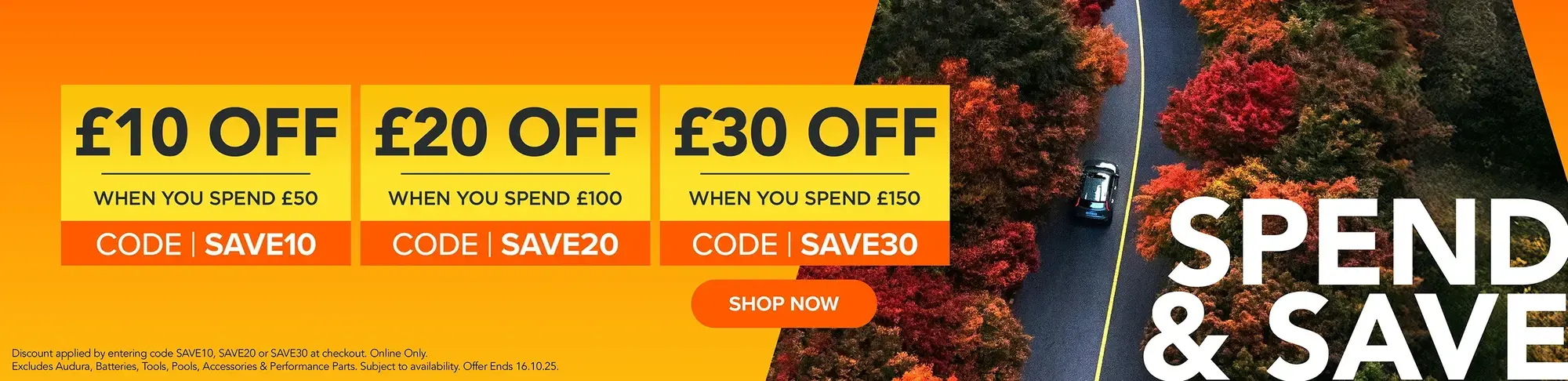 Spend & Save 6th October - use code