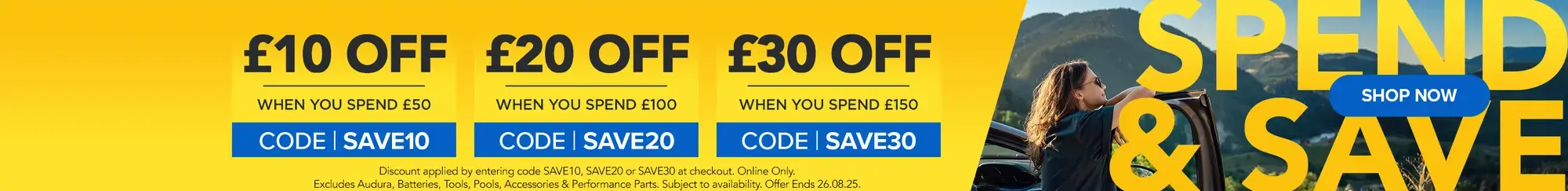 Spend & Save 19th August - use code