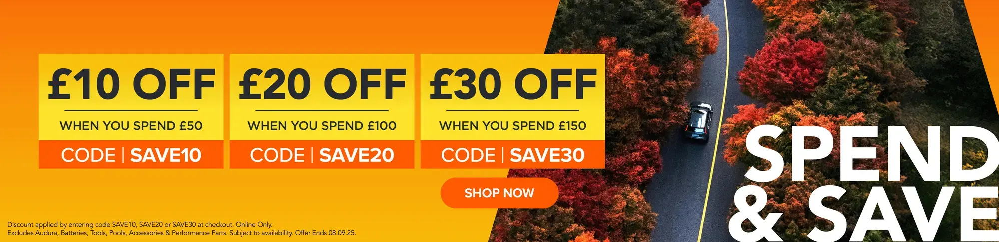 Spend & Save 4th September - use code