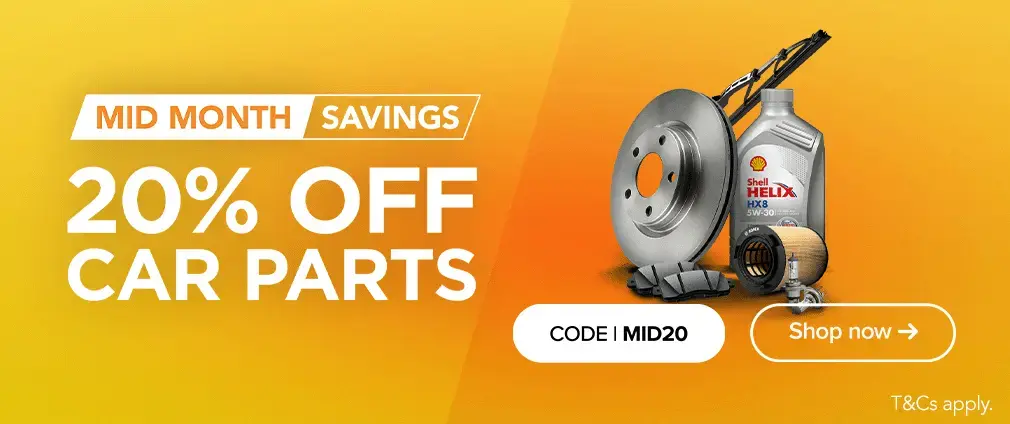 20% off Car Parts with Code MID20