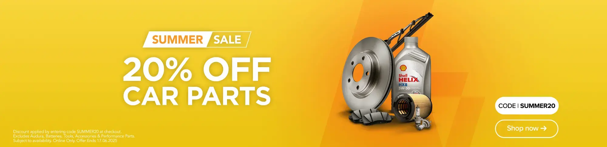 Summer Savings 20% off Car Parts - Apply code at checkout