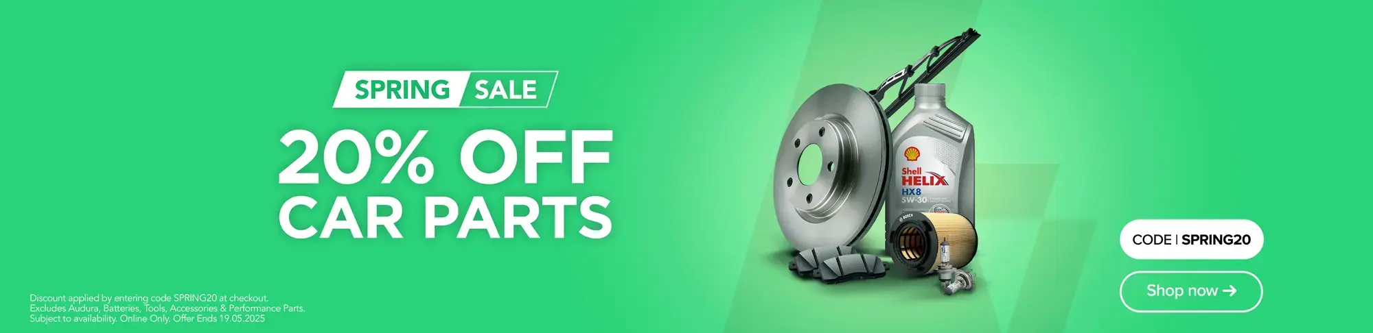 Spring Sale 20 off Car Parts