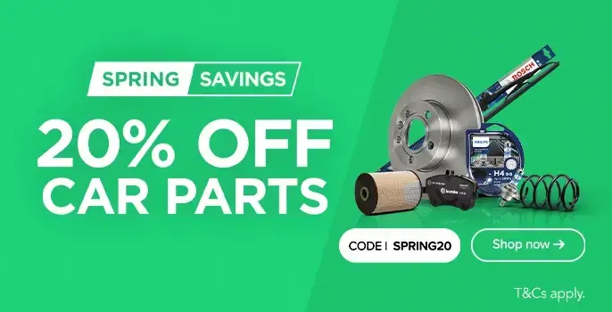 Save 20% on Car Parts with code SPRING20