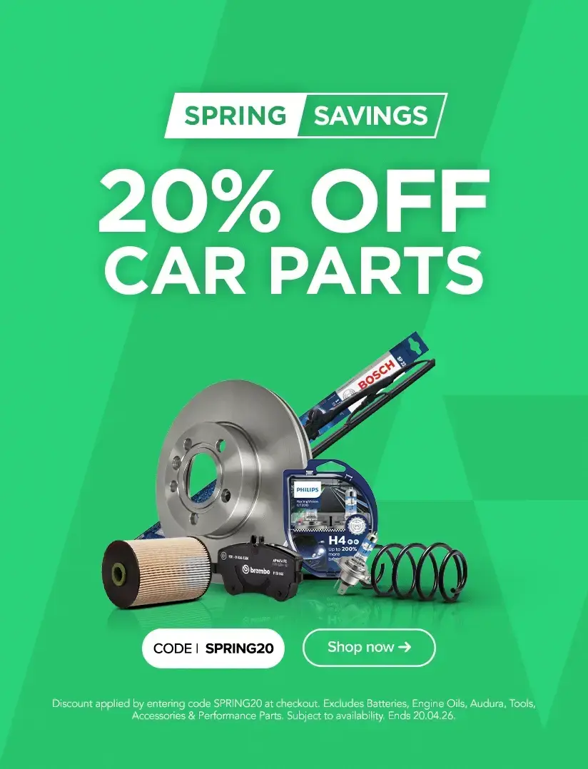Save 20% on Car Parts with code SPRING20