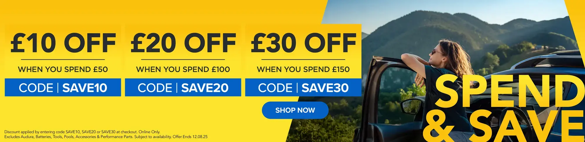 Spend & Save 7th August - use code
