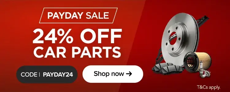 Save 24% on Car Parts with code PAYDAY24