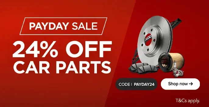 Save 24% on Car Parts with code PAYDAY24