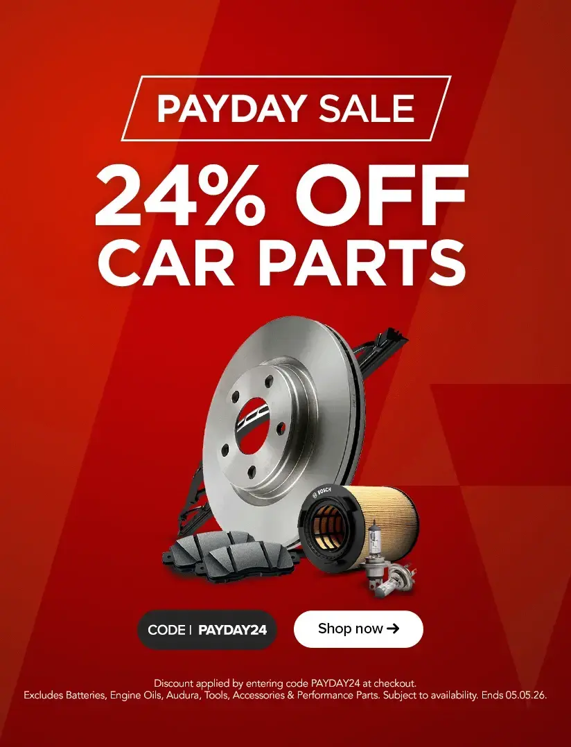 Save 24% on Car Parts with code PAYDAY24