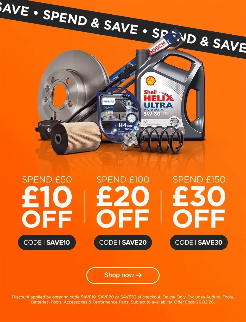 Spend & Save on Car Parts - Use SAVE30, SAVE20 or SAVE10