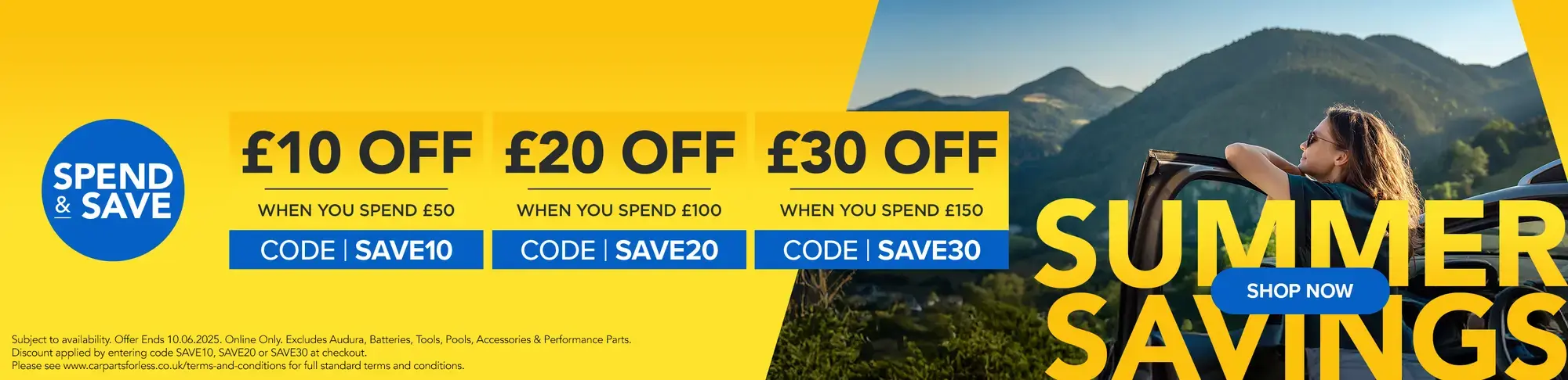 Spend and Save - enter code at checkout