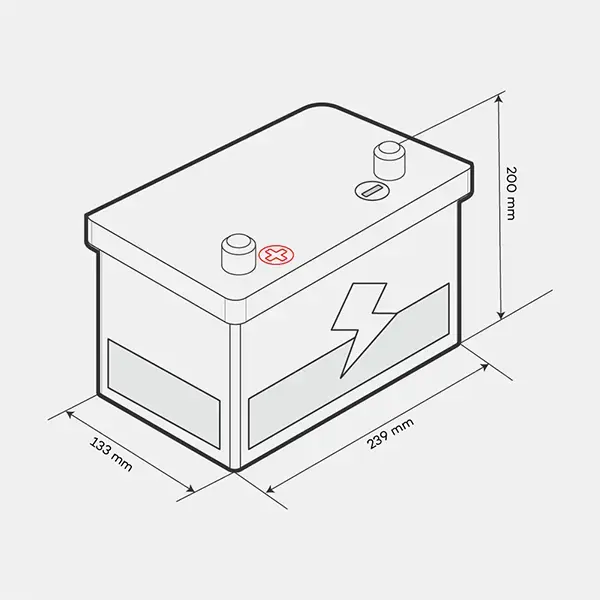 Lion 038 Car Battery - 3 Year Guarantee