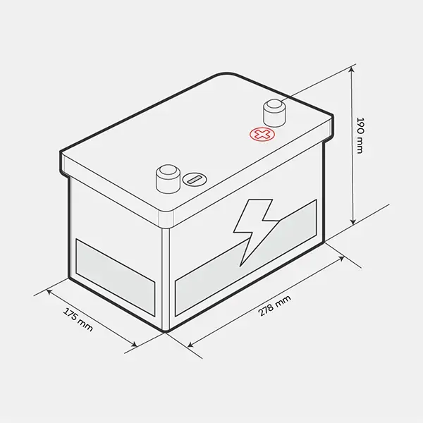 Lion 096 Car Battery - 3 Year Guarantee