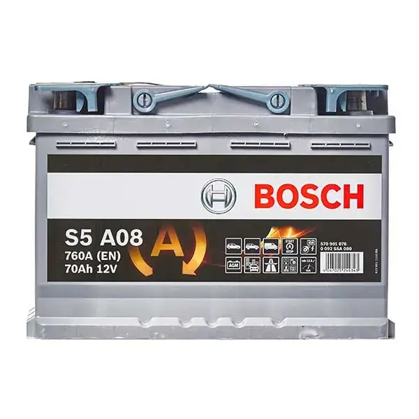 Bosch S5A08 AGM Stop/Start 096 70AH 760CCA Car Battery - 3 Year Guarantee