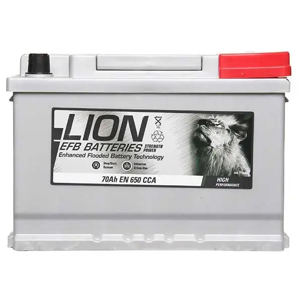 Lion EFB Stop/Start 096 70AH 650CCA Car Battery - 3 year Guarantee