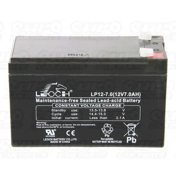 Leoch VRLA Sealed Battery - 12V 7Ah