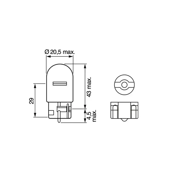 Bosch 582 Bulb 12V 21W Capless - Single Bulb