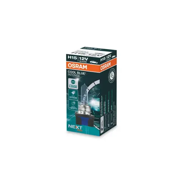 Osram Cool Blue Intense H15 headlight bulb with a Xenon look (1 bulb)
