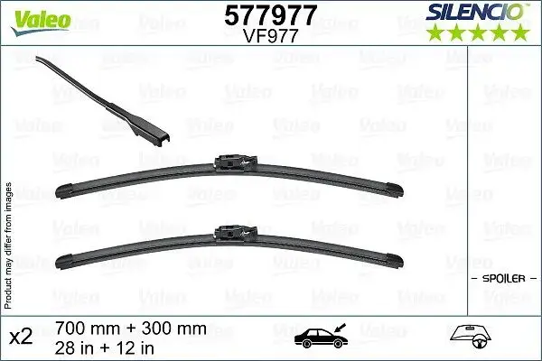 Valeo Silencio Origninal Equipment Wiper Blade Set VF977