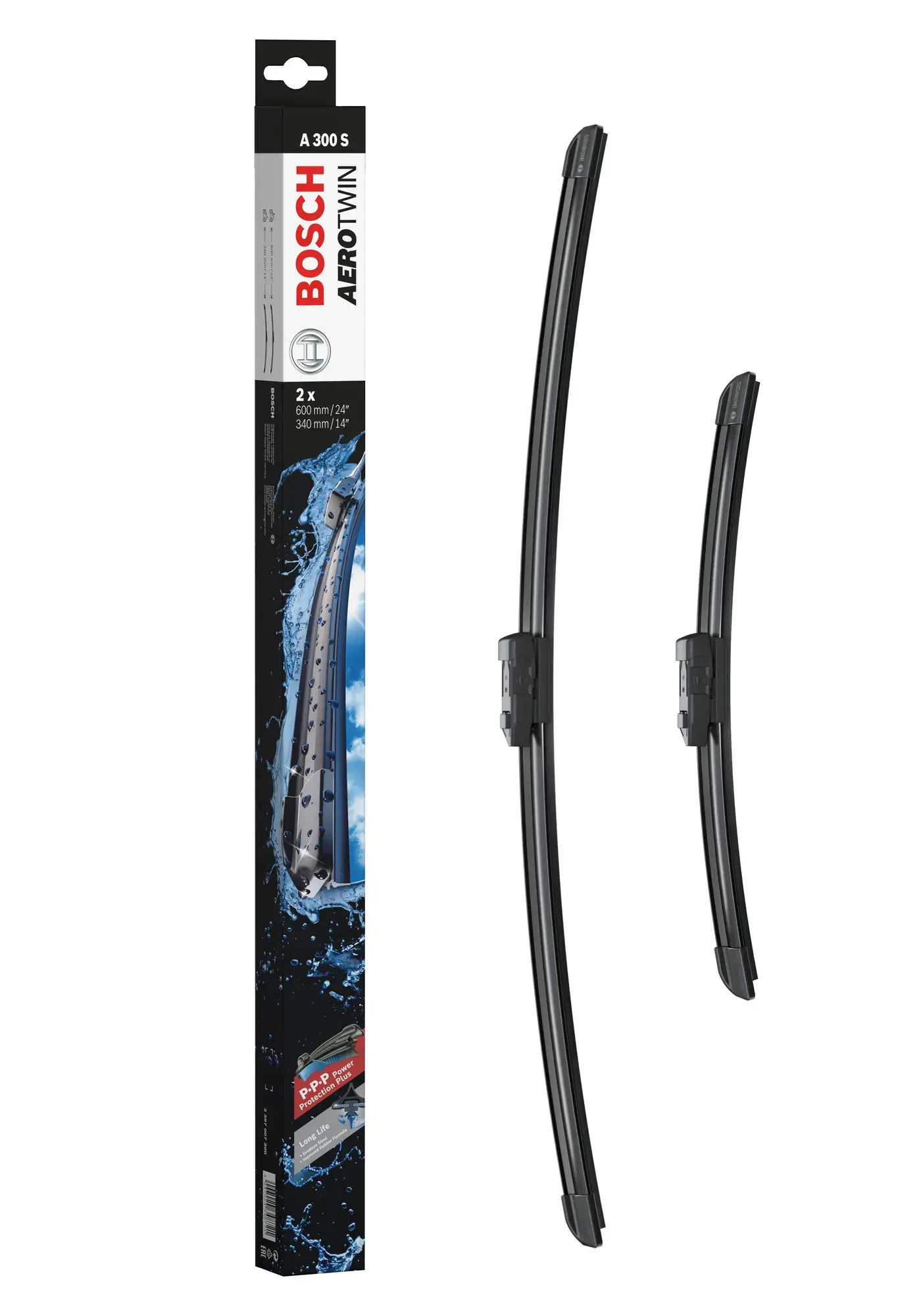 Bosch Aerotwin Flat Wiper Blade Set A300S