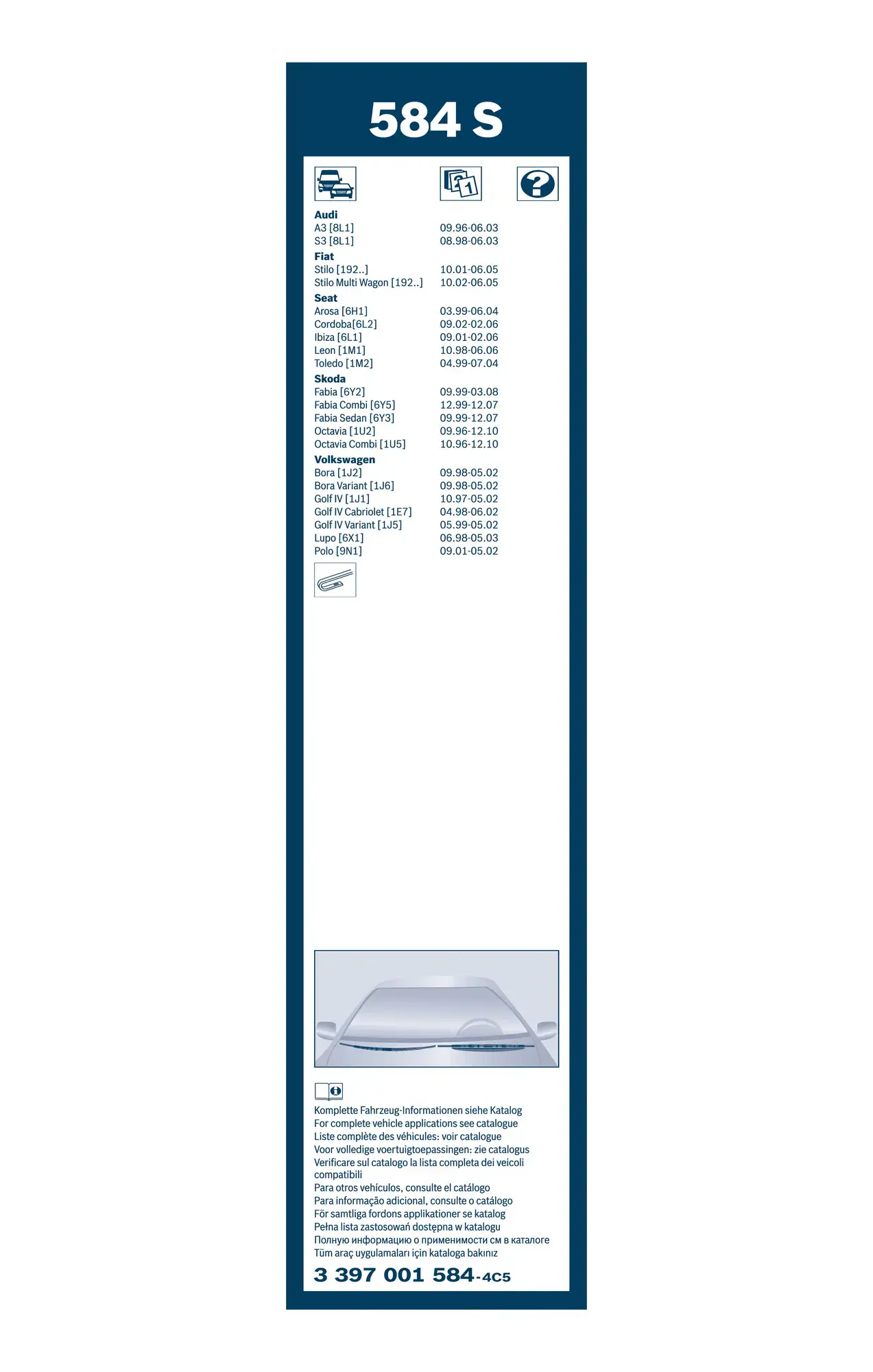 Bosch Super Plus Specific Wiper Blade Set SP21/19AS