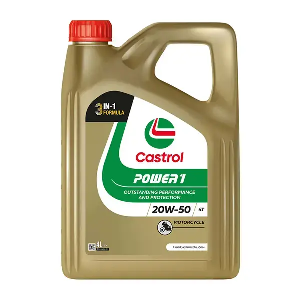 Castrol Power1 20W-50 4T Motorcycle 4 Stroke - 4Ltr