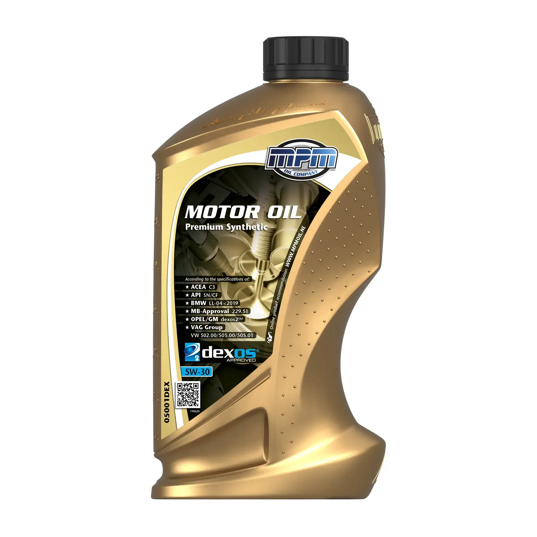 MPM Motor Oil 5W-30 Premium Synthetic GM Dexos 2 1L