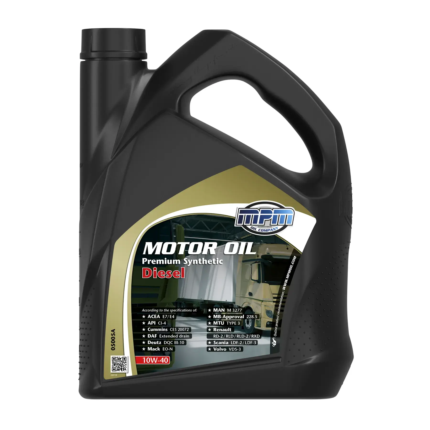 MPM Oil 10W-40 Premium Synthetic Diesel 5L