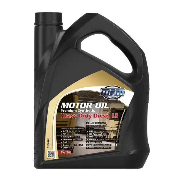 MPM Oil 5W-30 Premium Synthetic Heavy Duty Diesel LE 5L