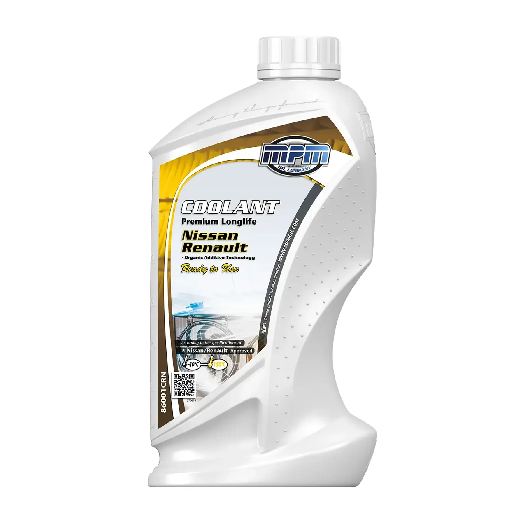 MPM Coolant Premium Longlife -40°C CRN Ready to Use Renault / Nissan 1L