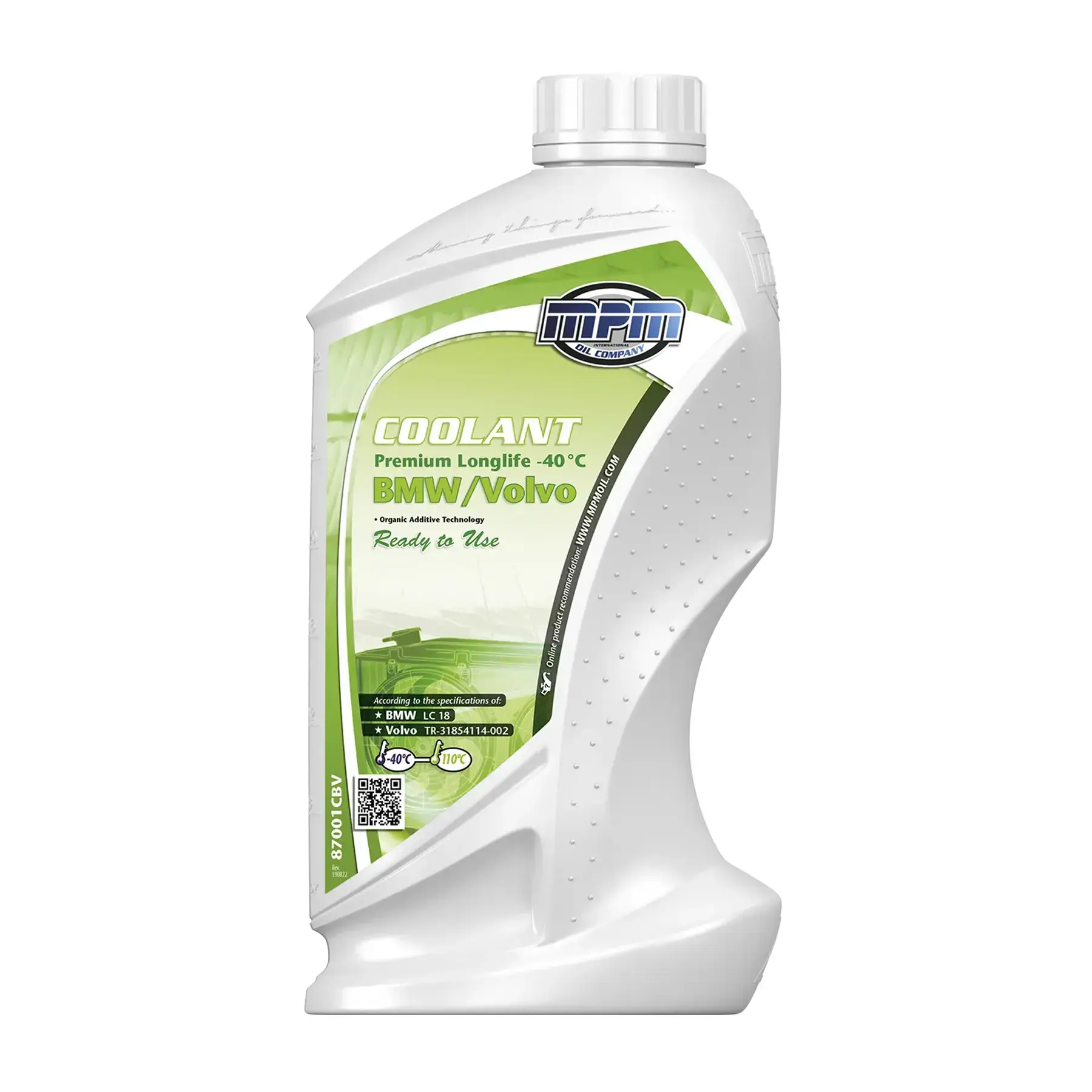 MPM Coolant Premium Longlife -40°C BMW / Volvo Ready to Use 1L