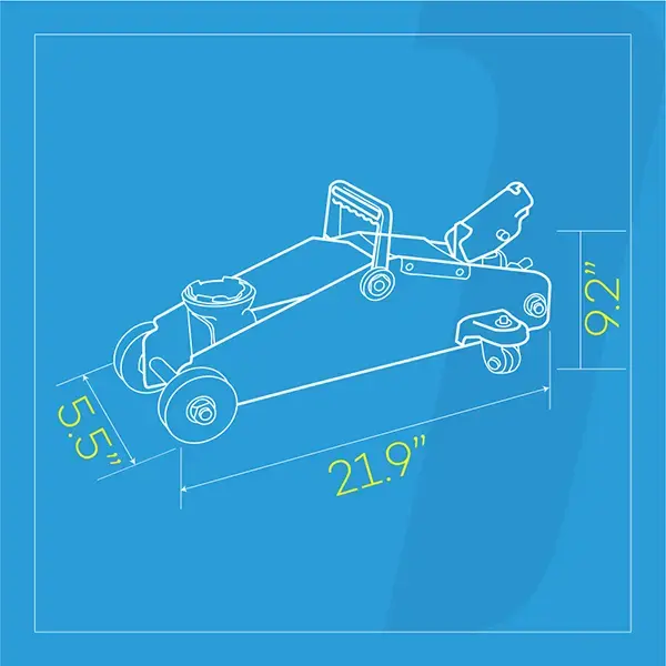 Top Tech 2 Tonne Low Profile Trolley Jack