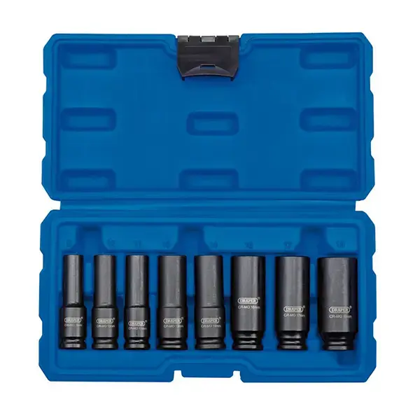 Draper HI-TORQ® Metric Deep Impact Socket Set, 3/8" Sq. Dr. (8 Piece)"