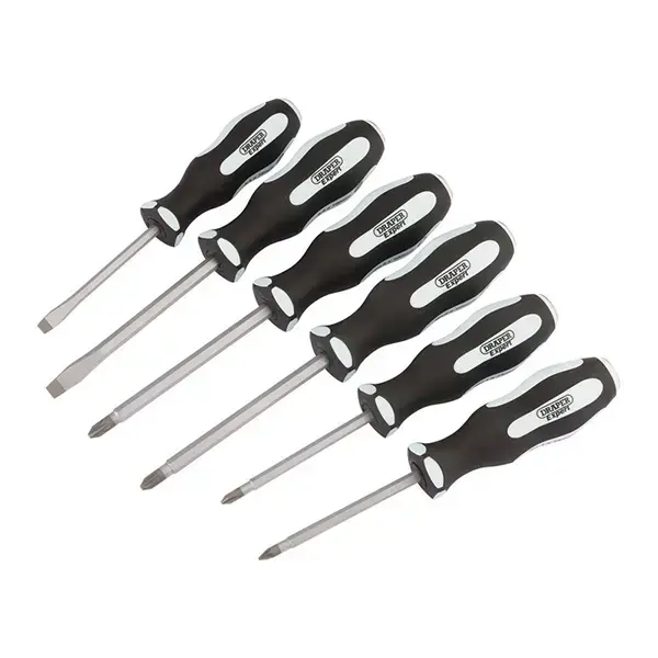 Draper Expert 'Pound Thru' Soft Grip Screwdriver Set (6 Piece)