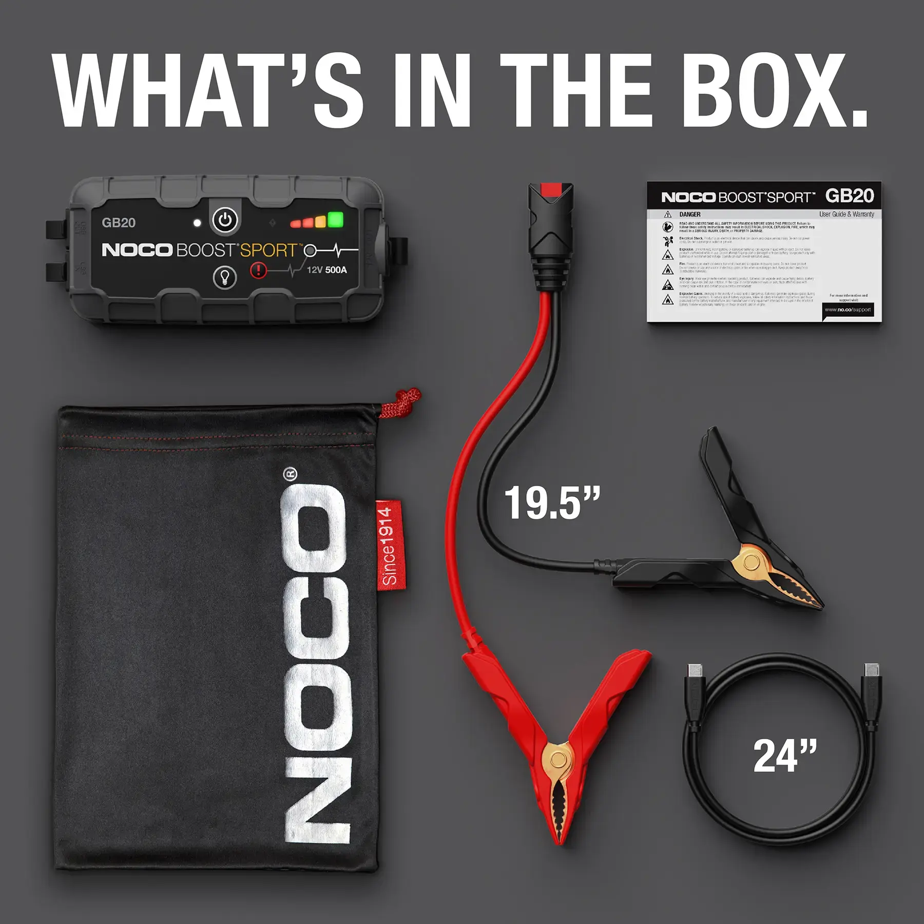 Noco GB20 Boost Sport 500A UltraSafe Lithium Jump Starter