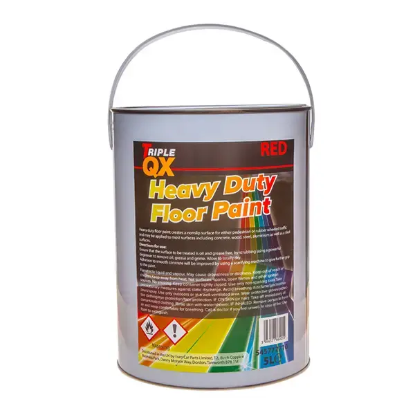 Triple QX TQX Floor Paint - Red 5 Ltr