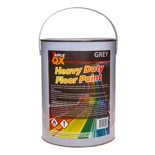 Triple QX TQX Floor Paint - Grey 5 Ltr