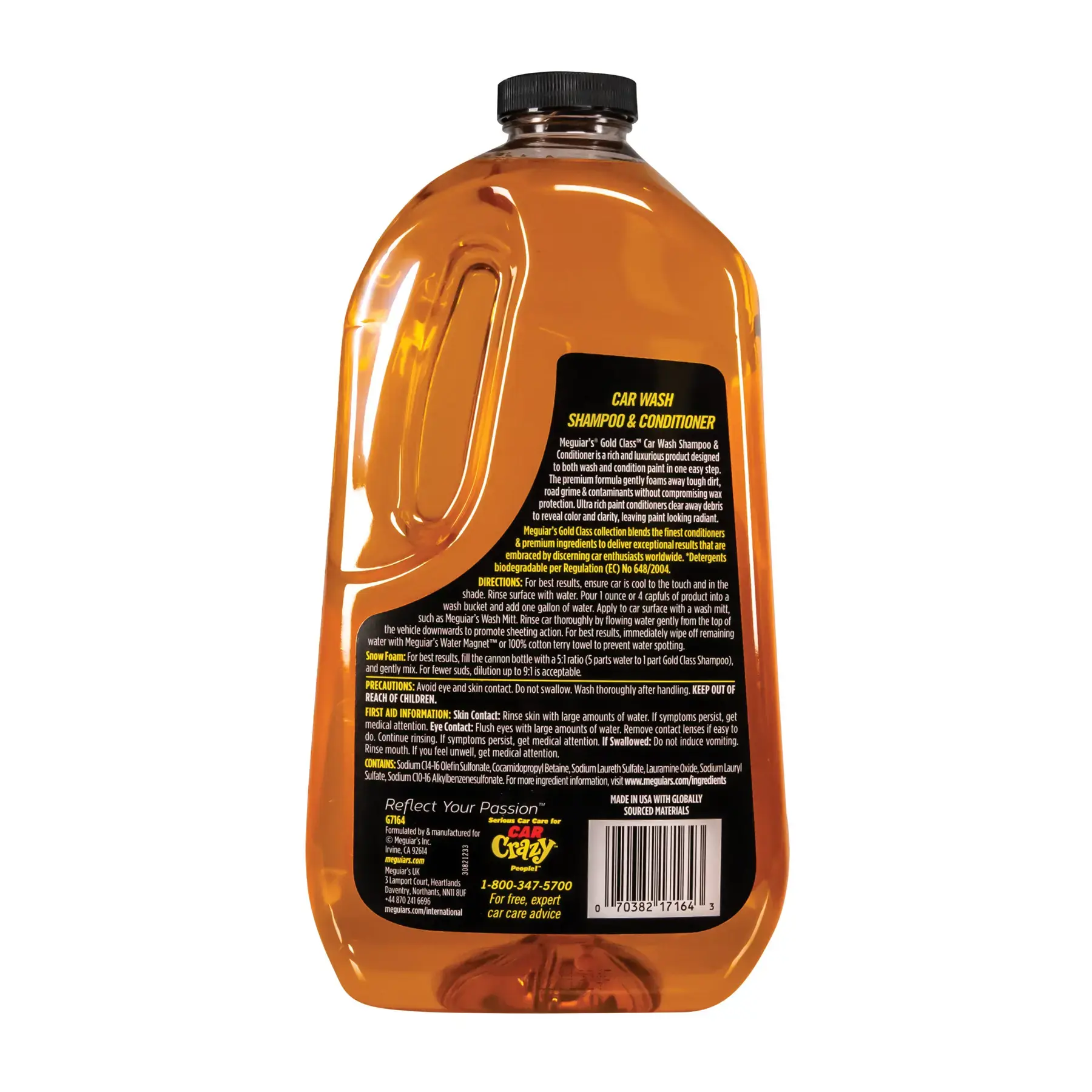 Meguiars Gold Class Car Wash Shampoo & Conditioner 1.89Ltr