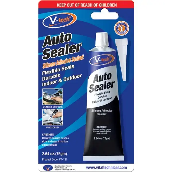 V-Tech Black Silicone Sealant 75g