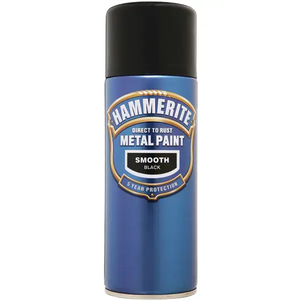 Hammerite Hammerite Smoothrite Black 400ml  Aero