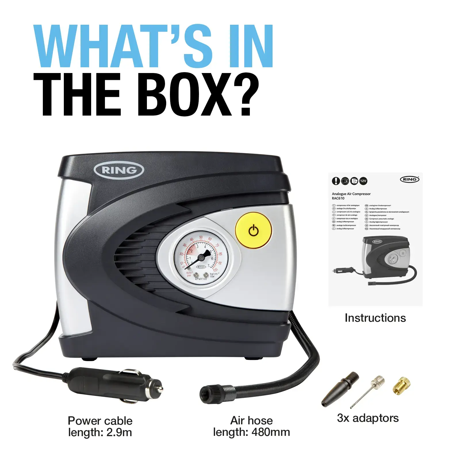 Ring Auto RAC610 Analogue Tyre Inflator