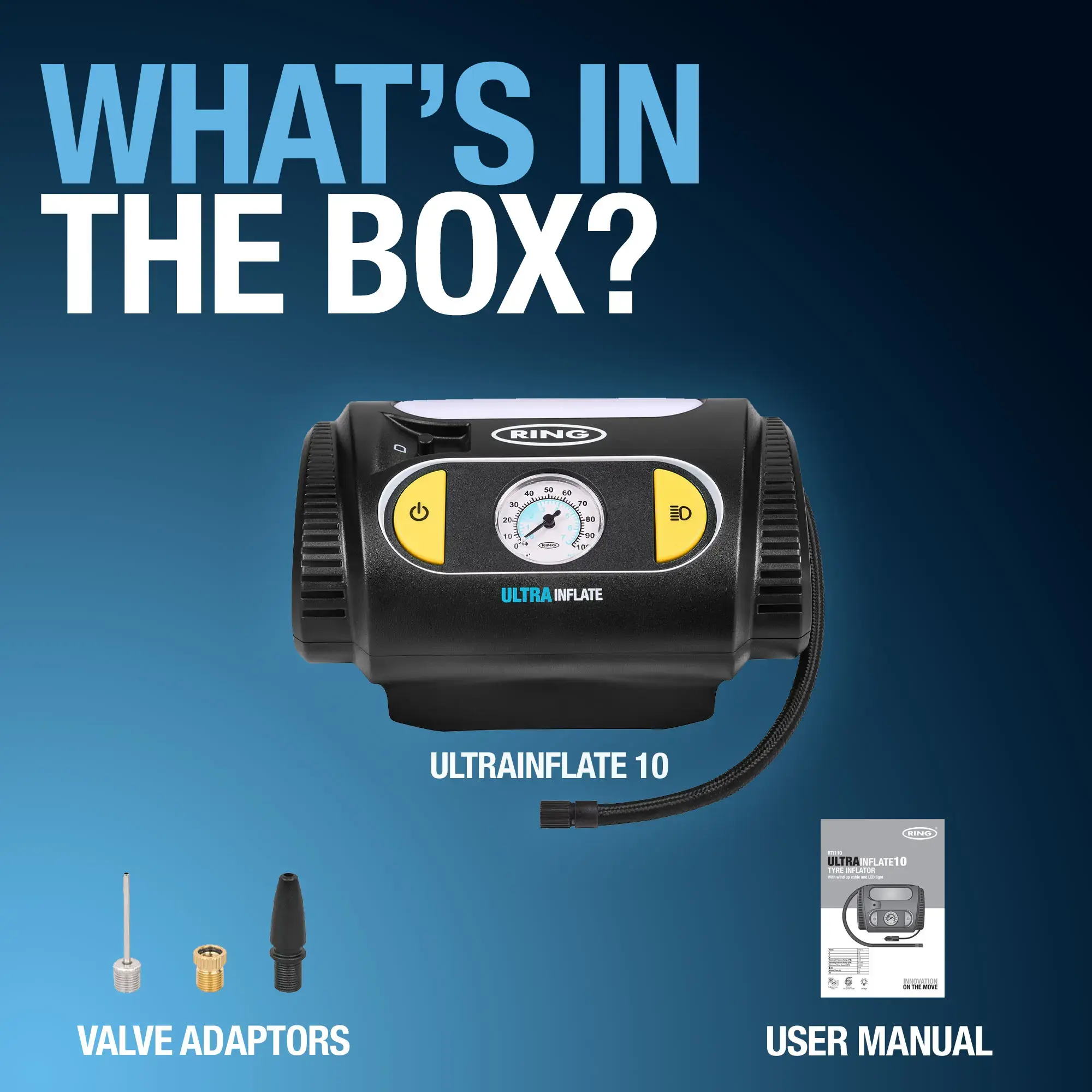 Ring Auto RTI110 UltraInflate 10 Analogue Tyre Inflator