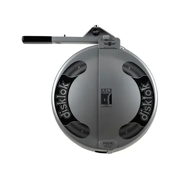 DISKLOK Gold Edition Steering Lock Silver Medium (39-41.5cm)