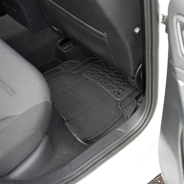 Streetwize 4 Piece Explorer Black Heavy Duty Rubber Mat Set
