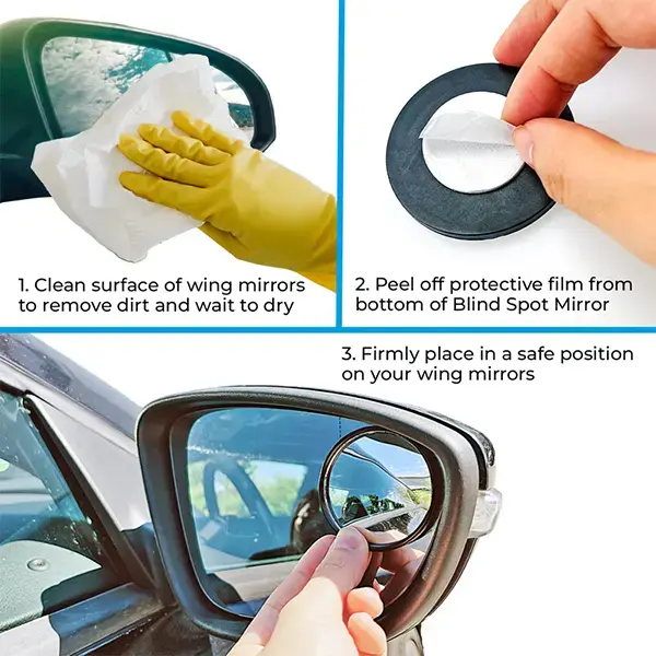 Simply Black Circular Blind Spot Mirror 2 Pack