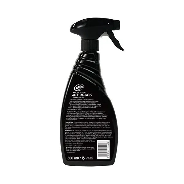 Turtlewax Jet Black Spray Polish 500ml