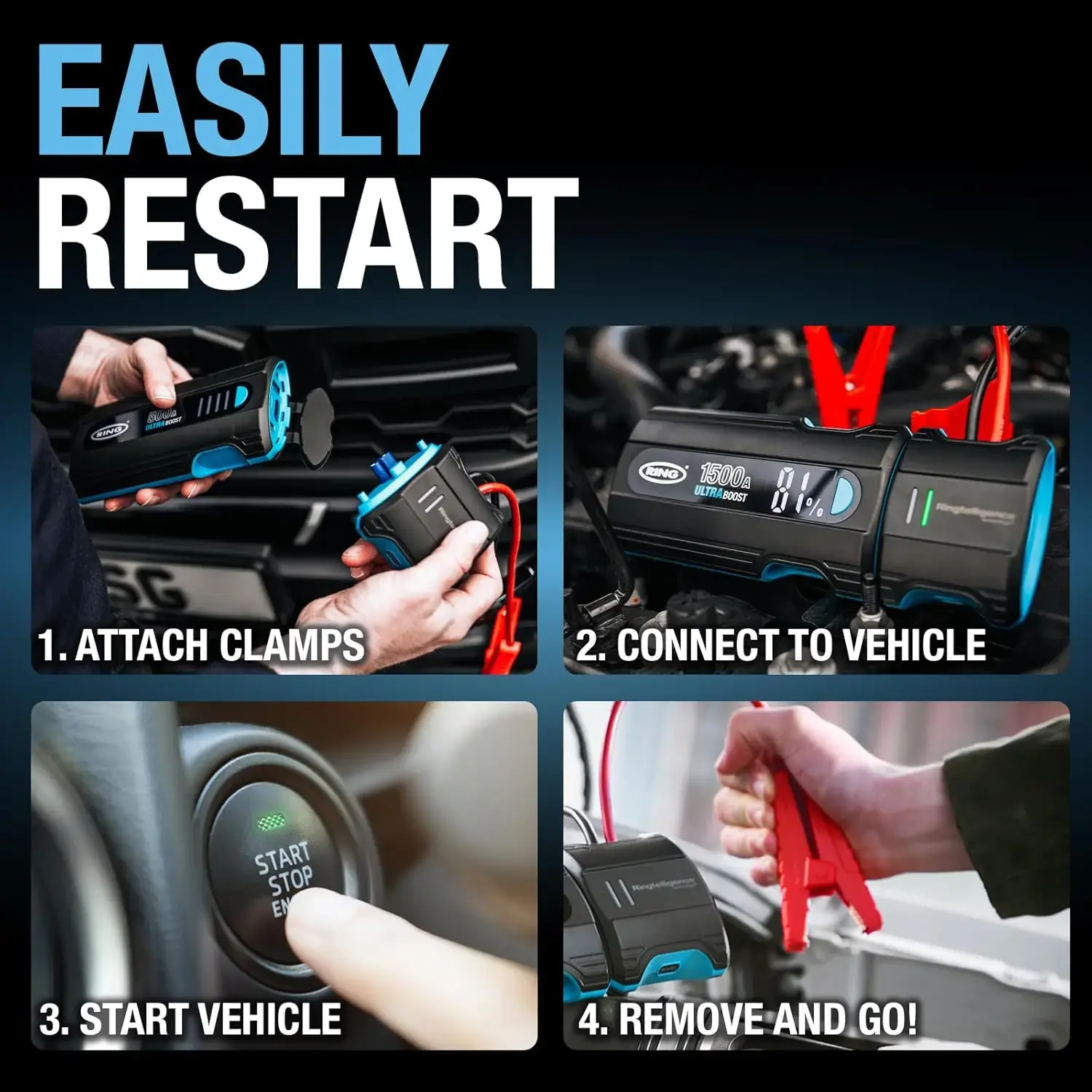 Ring Auto RJS020 ULTRABOOST 1000 Jump Starter