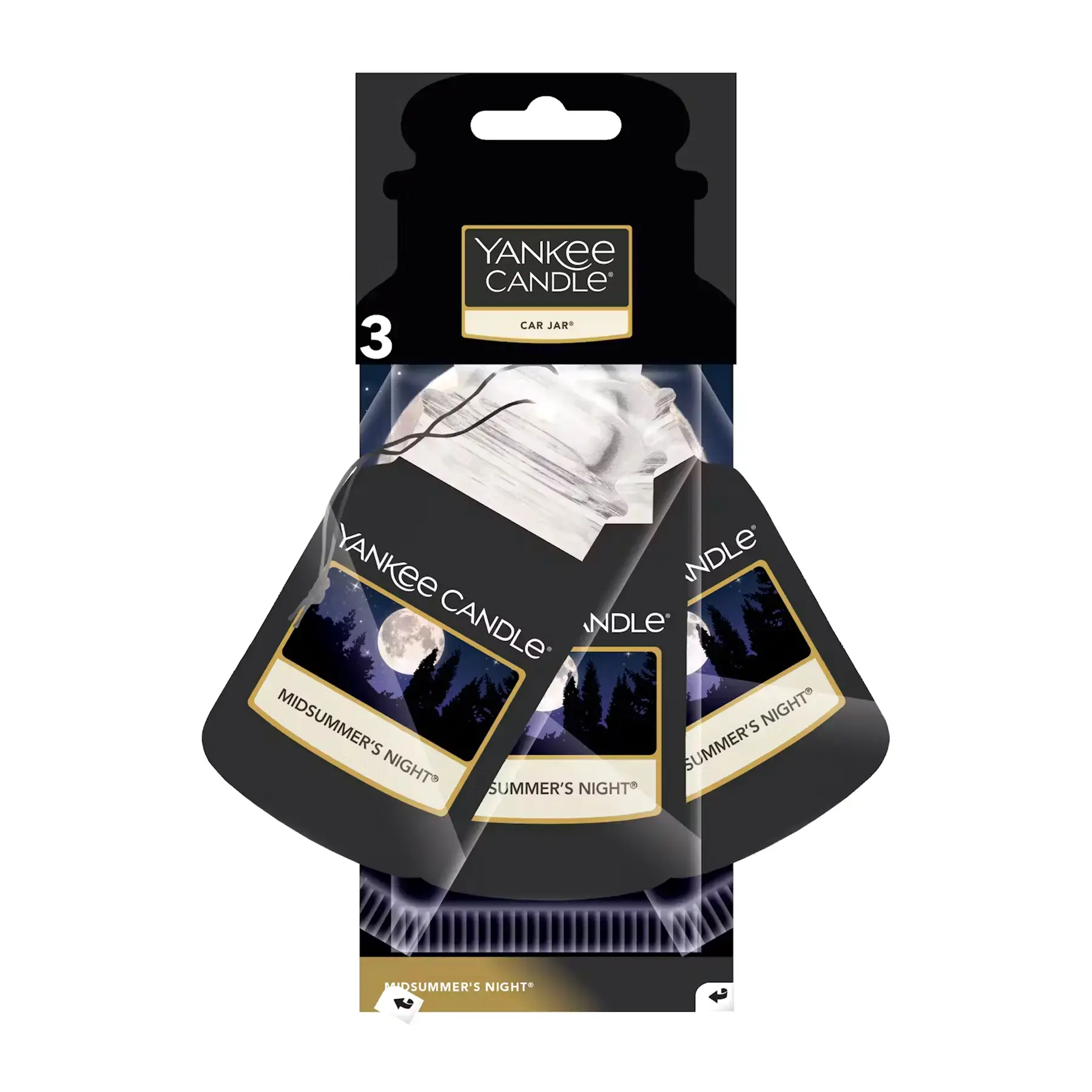 Yankee Candle Car Jar Bonus 3 Pack Midsummers Night