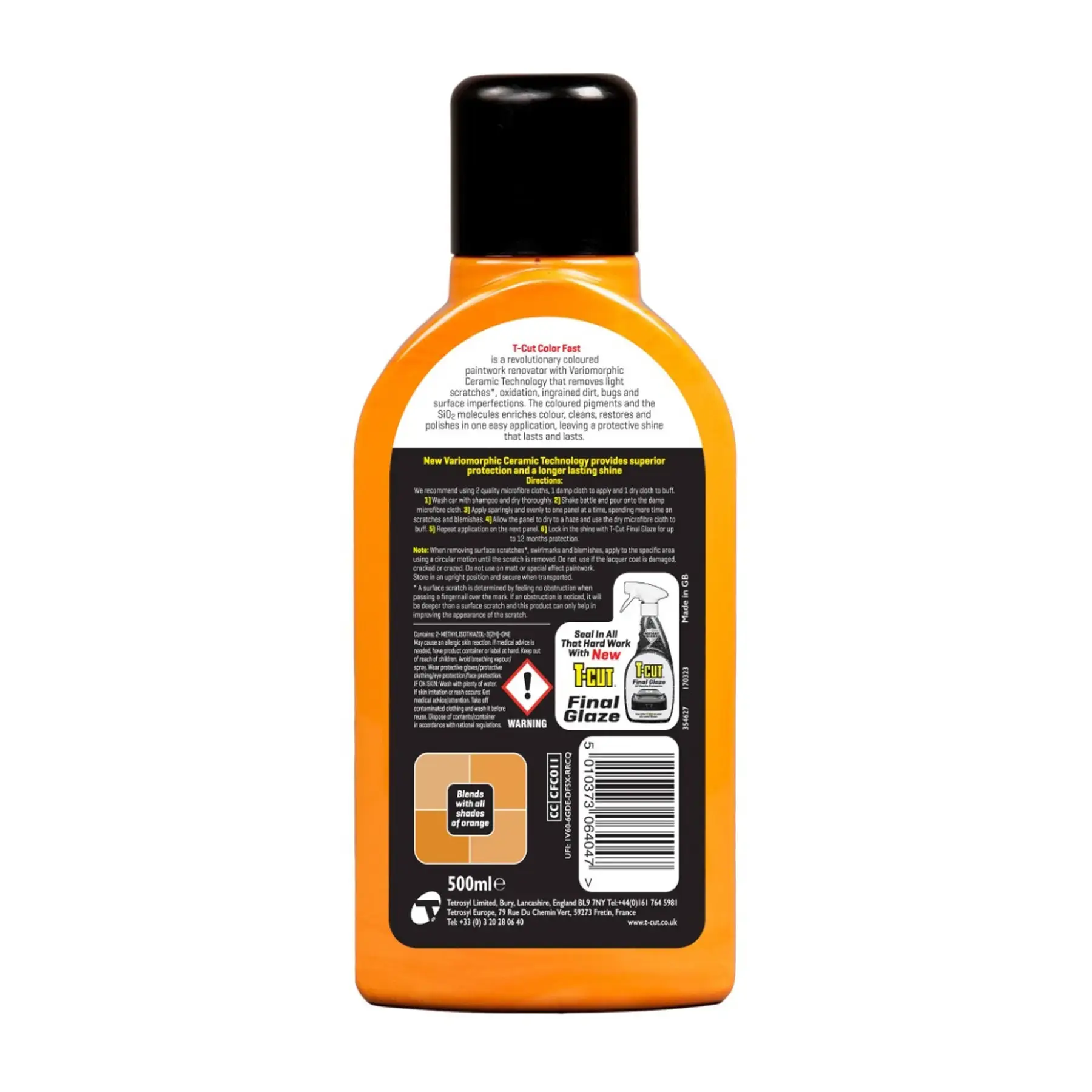 T-Cut Color Fast Ceramic Orange 500ml