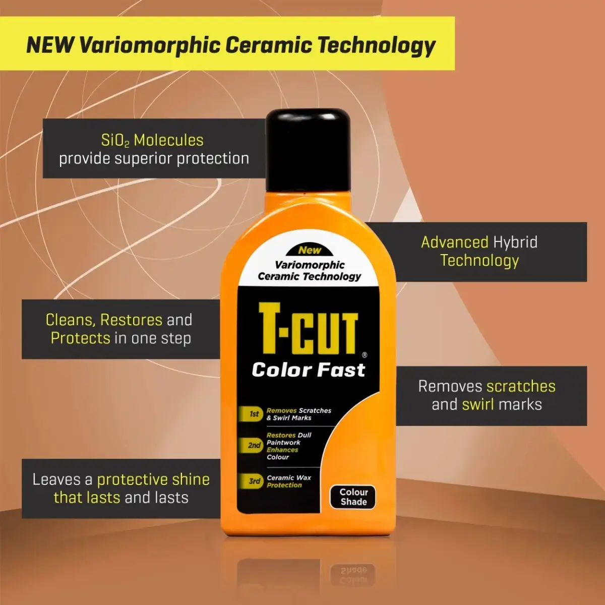 T-Cut Color Fast Ceramic Orange 500ml